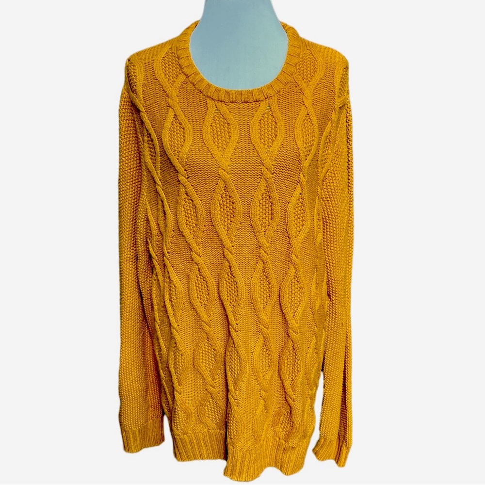 Goodfellow & Co. Cable Knit Sweater Goldenrod Size XLarge